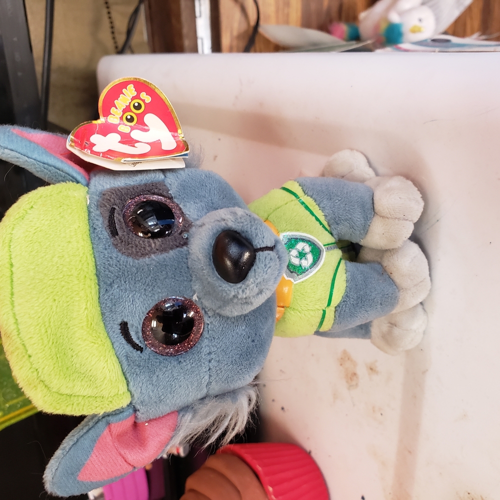 TY Beanie Boos Blue and Green Stuffed Animal